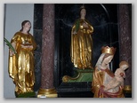 Cerkev sv. Lamberta, Lancovo: sv. Lucija, sv. Valburga, Marija z Jezusom