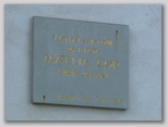 Spominska plošča Matiju Čopu na rojstni hiši