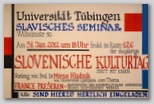Plakat za predavanje o Prešernu v Tübingenu, narisal Nejč Slapar