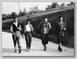 Ltija-Čatež 16. maja 1958: Silvo Fatur, Marija Ravbar, asistenta Štefan Barbarič in Matjaž Kmecl,  arhiv Silva Faturja