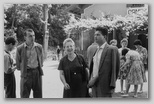 Slavisti z Marjo Boršnik v Prekmurju 1959: levo Božo Vračko, desno Franc Zadravec, arhiv Silva Faturja