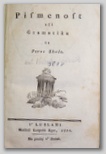 Vodnikova Pismenost ali Gramatika za Perve Shole 1811