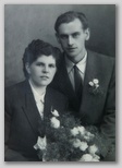 14. 11. 1953 Tončka in Slavko Šolar na poroki