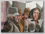 Detajl mozaika Iveta Šubica na spomeniku v Dražgošah